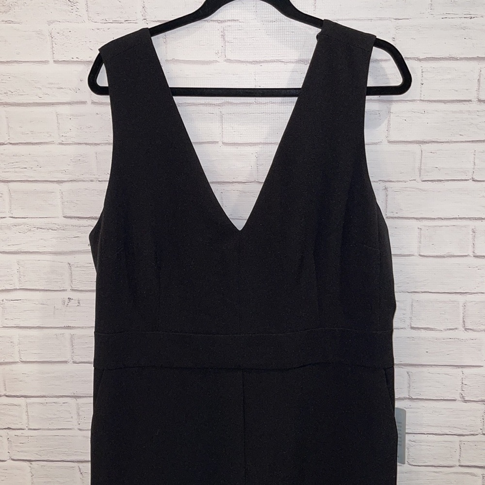 New Black Sleeveless Pants Jumpsuit Sz XL